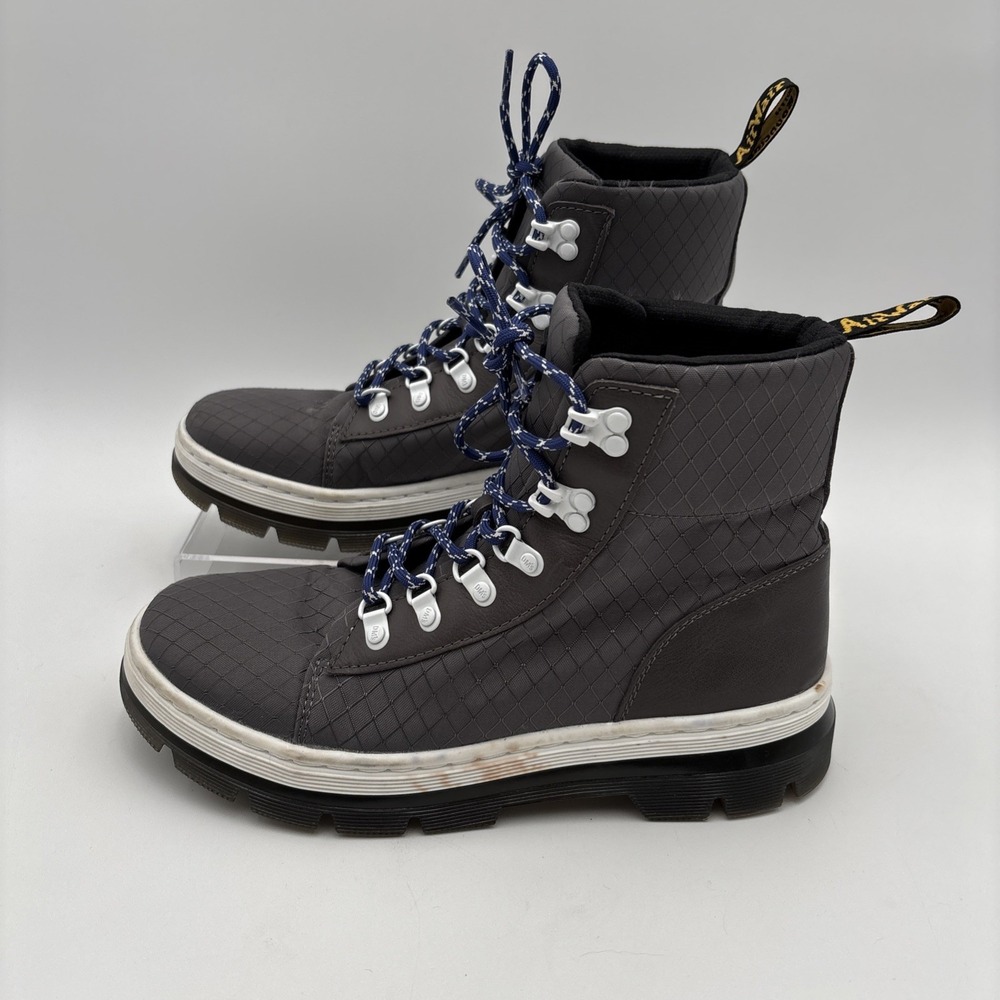 Doc Dr. Martens Combs Tech Combat Boots Ripstop Women's Size 10 US L Gray Hiking
